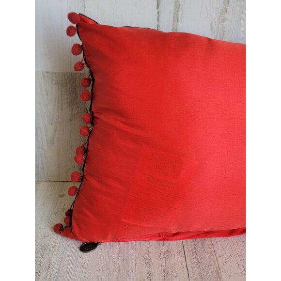 Pier One rectangle flower pom pom pillow decor - Picture 5 of 8